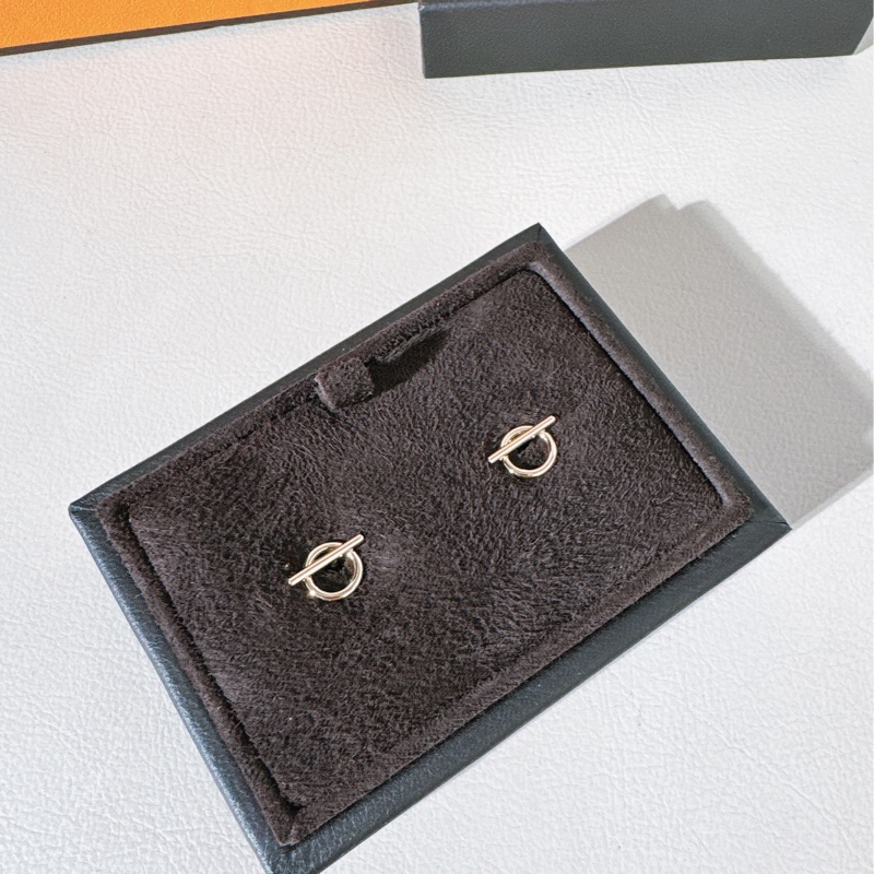 Hermes 愛馬仕 Echappée 玫瑰金小 Q 耳釘，小號-3