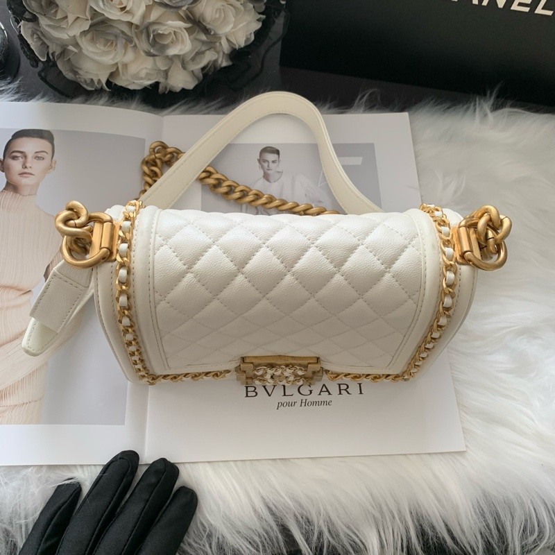 香奈兒 Chanel 23P 宮廷款leboy白金荔枝紋 單包-4