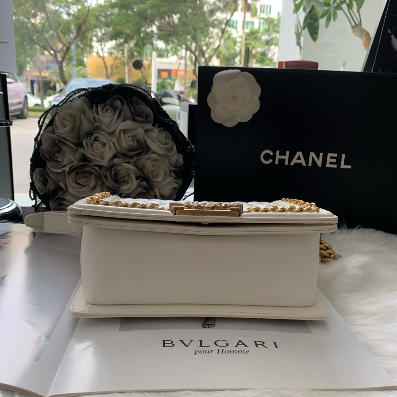香奈兒 Chanel 23P 宮廷款leboy白金荔枝紋 單包-5