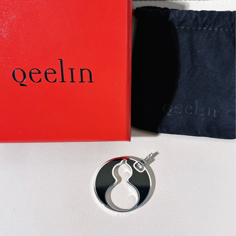 Qeelin 麒麟 vintage 中古 18K 白金 黑瑪瑙 吊墜-1
