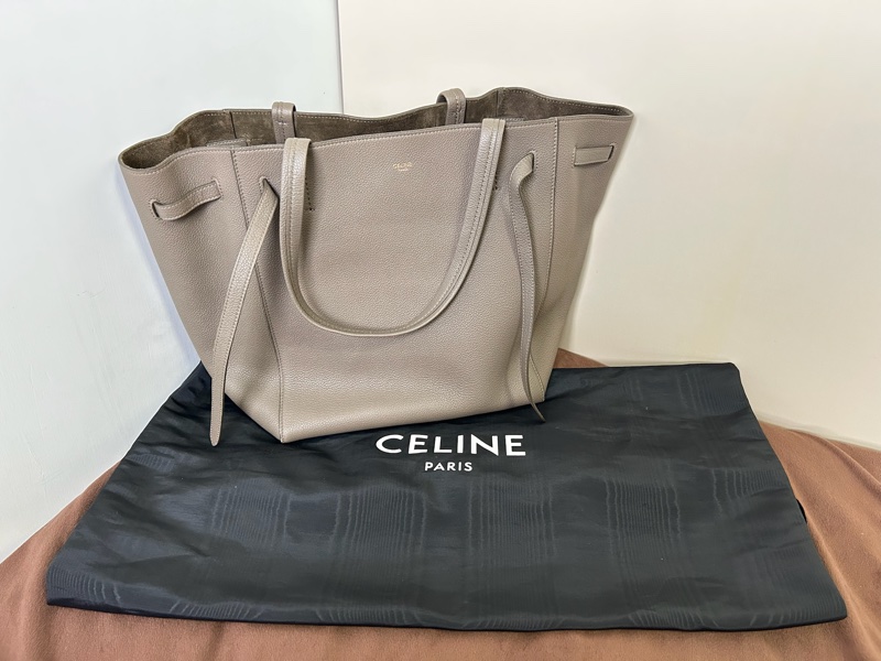 CELINE 賽琳 灰色牛皮 CABAS PHANTOM肩背包-1