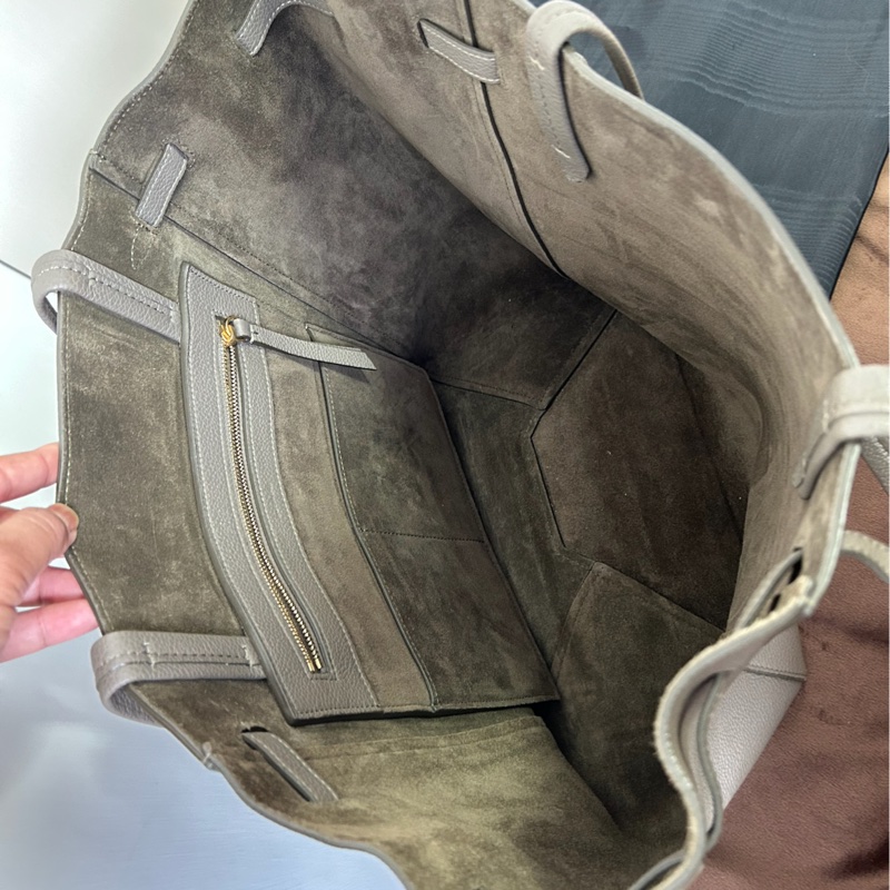CELINE 賽琳 灰色牛皮 CABAS PHANTOM肩背包-3