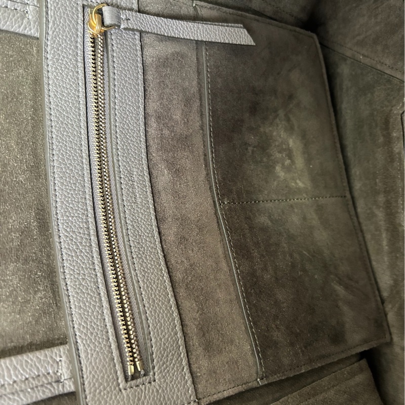 CELINE 賽琳 灰色牛皮 CABAS PHANTOM肩背包-4