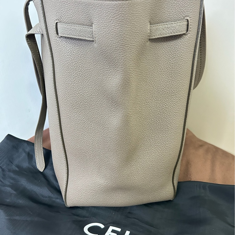 CELINE 賽琳 灰色牛皮 CABAS PHANTOM肩背包-6