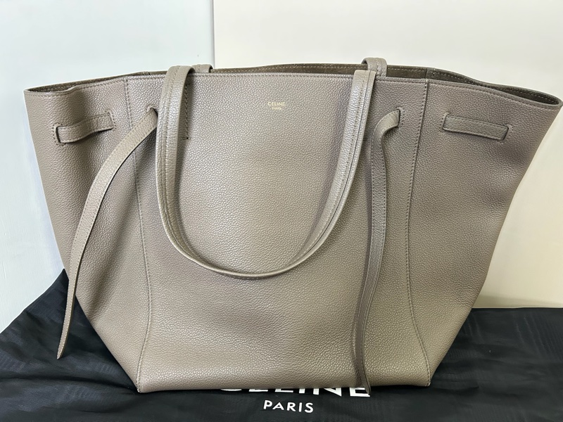 CELINE 賽琳 灰色牛皮 CABAS PHANTOM肩背包-8