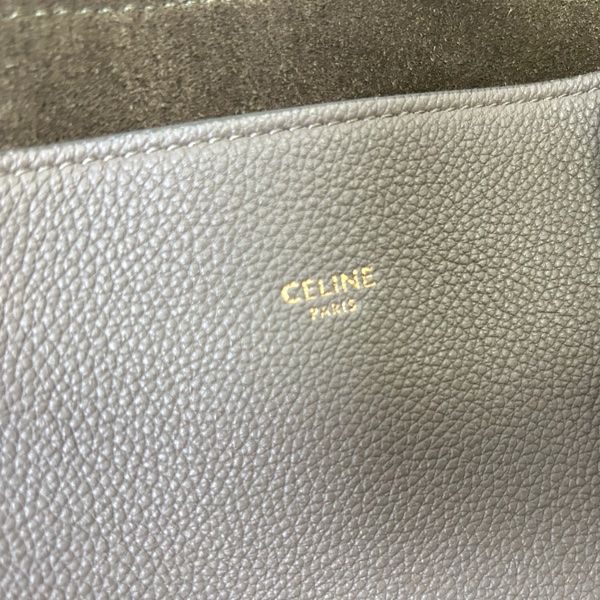 CELINE 賽琳 灰色牛皮 CABAS PHANTOM肩背包-10
