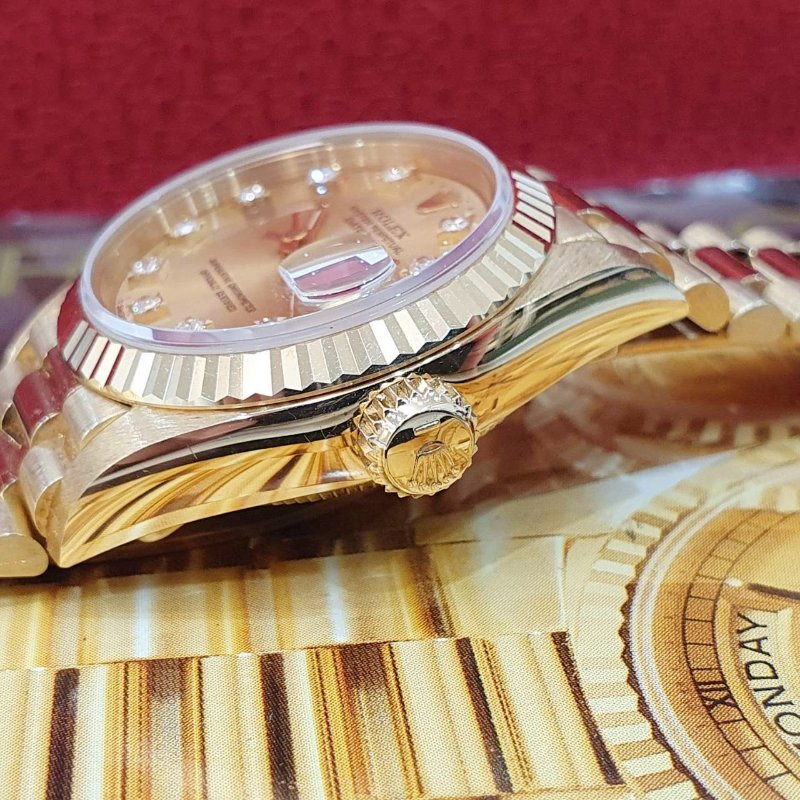 【大眾名錶】 Rolex 勞力士69178 Datejust 女錶18K金 DD女款 金色十鑽面盤 大眾名錶B1316-5