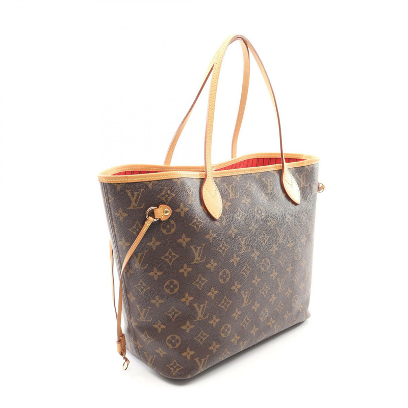 路易威登 Neverfull MM 手提單肩包 M41177 Monogram 皮革 櫻桃紅 LV-1