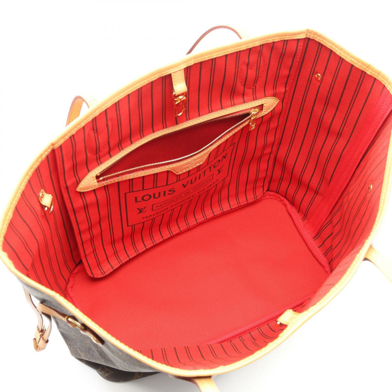 路易威登 Neverfull MM 手提單肩包 M41177 Monogram 皮革 櫻桃紅 LV-2