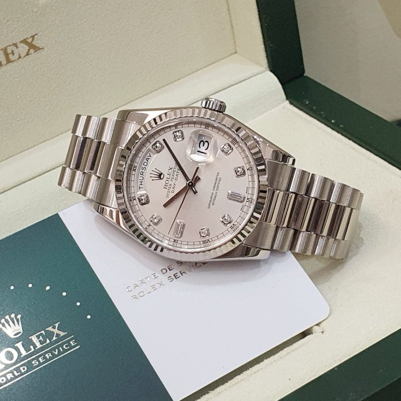 【大眾名錶】 Rolex 勞力士118239 Day-Date 新款18K白金 保固至2028/06 大眾名錶G295-2