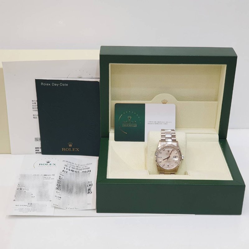 【大眾名錶】 Rolex 勞力士118239 Day-Date 新款18K白金 保固至2028/06 大眾名錶G295-8