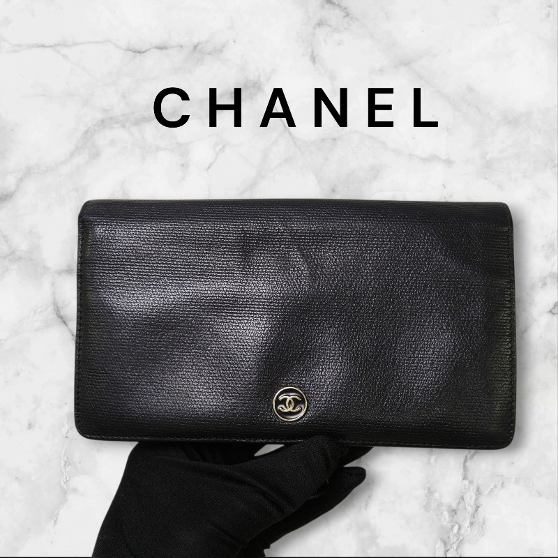 ❤️感恩月❤️折扣最後倒數至5/31‼️【9成新】㊣✨CHANEL✨（附盒）香奈兒 小香 小標 雷標 保卡 牛皮 長夾 皮夾 錢包/二手精品/二手皮夾/保證正品-0