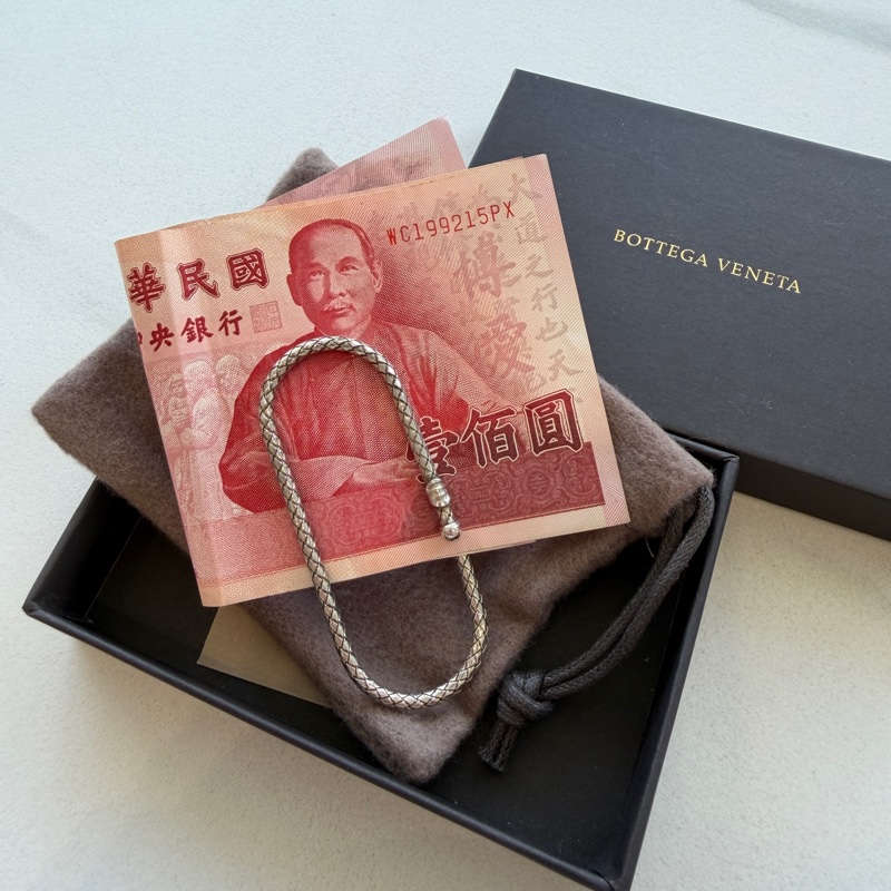BOTTEGA VENETA BV 925 純銀 銀飾 鈔票夾 錢夾 書夾 書籤-0
