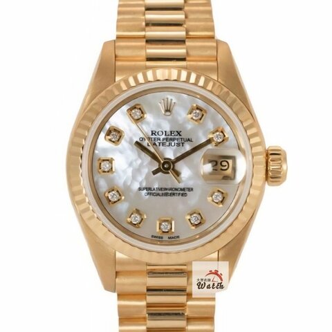 【大眾名錶】 Rolex勞力士69178 Datejust 蠔式女錶 台灣保單 市場罕見 貝殼十鑽面 大眾名錶B1321