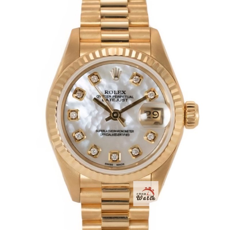 【大眾名錶】 Rolex勞力士69178 Datejust 蠔式女錶 台灣保單 市場罕見 貝殼十鑽面 大眾名錶B1321-0