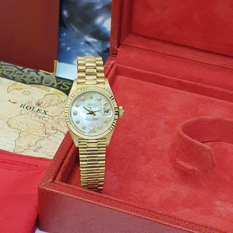 【大眾名錶】 Rolex勞力士69178 Datejust 蠔式女錶 台灣保單 市場罕見 貝殼十鑽面 大眾名錶B1321-3