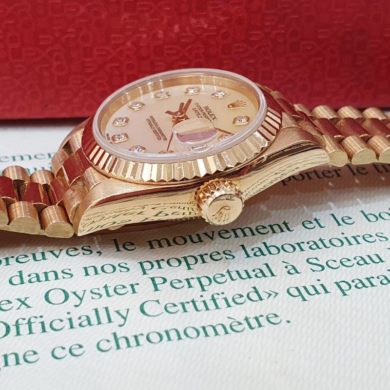 【大眾名錶】 Rolex勞力士69178 Datejust 蠔式女錶 台灣保單 市場罕見 貝殼十鑽面 大眾名錶B1321-7