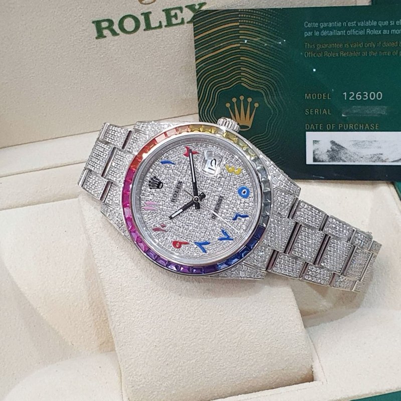 【大眾名錶】 Rolex 勞力士126300 Datejust 2024/10 後加彩虹鑽圈 精鑲 大眾名錶B1322-2