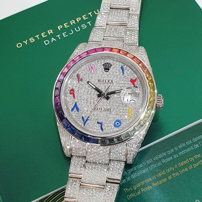 【大眾名錶】 Rolex 勞力士126300 Datejust 2024/10 後加彩虹鑽圈 精鑲 大眾名錶B1322-8