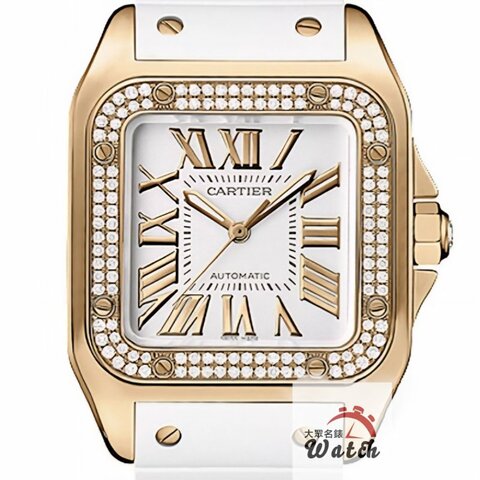 【大眾名錶】Cartier 卡地亞 WM50450M 山度士系列 2008/06 18K玫瑰金 原廠 大眾名錶B1323