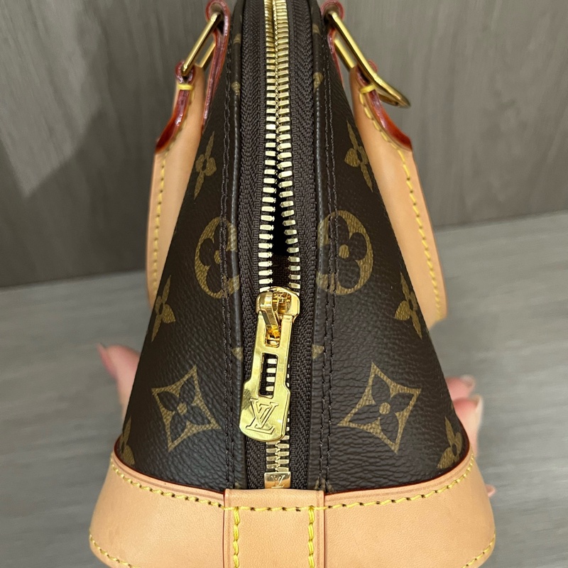 Louis Vuitton 路易威登 棕老花貝殼BB兩用包 底24-3