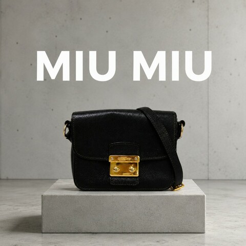❤️感恩月❤️折扣最後倒數至5/31‼️㊣✨Miu Miu✨繆謬 黑色 黑金 金屬 翻蓋 豆腐包 風琴包 肩背包 斜背包/二手包/二手精品/保證正品🌳二手樹屋🌳