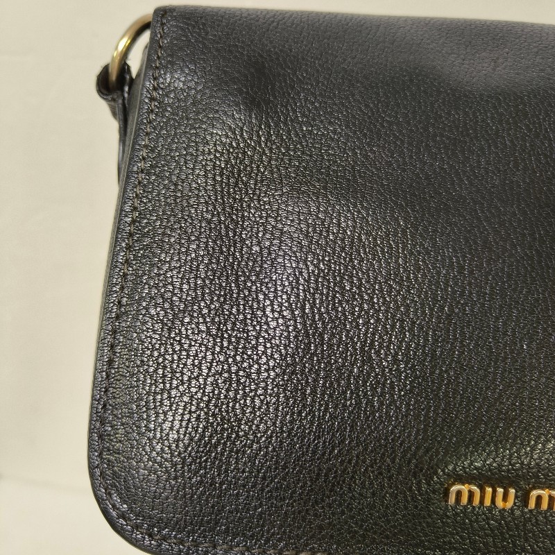 ㊣✨Miu Miu✨繆謬  黑色 黑金 金屬 翻蓋 豆腐包 風琴包 肩背包 斜背包/二手包/二手精品/保證正品🌳二手樹屋🌳-20