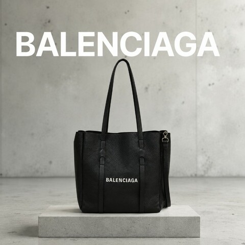 ❤️感恩月❤️折扣最後倒數至5/31‼️【8成新】㊣✨BALENCIAGA✨巴黎世家 (附防塵袋)黑色 印字 直立 兩用 子母包 托特包 斜背包/二手包/二手精品/保證正品🌳二手樹屋🌳