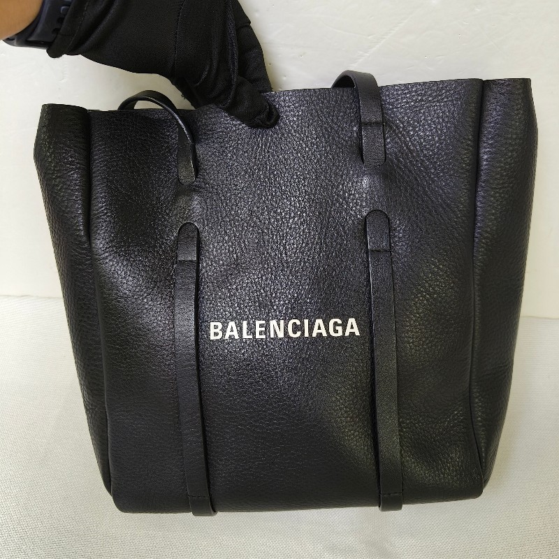 【8成新】㊣✨BALENCIAGA✨巴黎世家 （附防塵袋）黑色 印字 直立 兩用 子母包 托特包 斜背包/二手包/二手精品/保證正品🌳二手樹屋🌳-2
