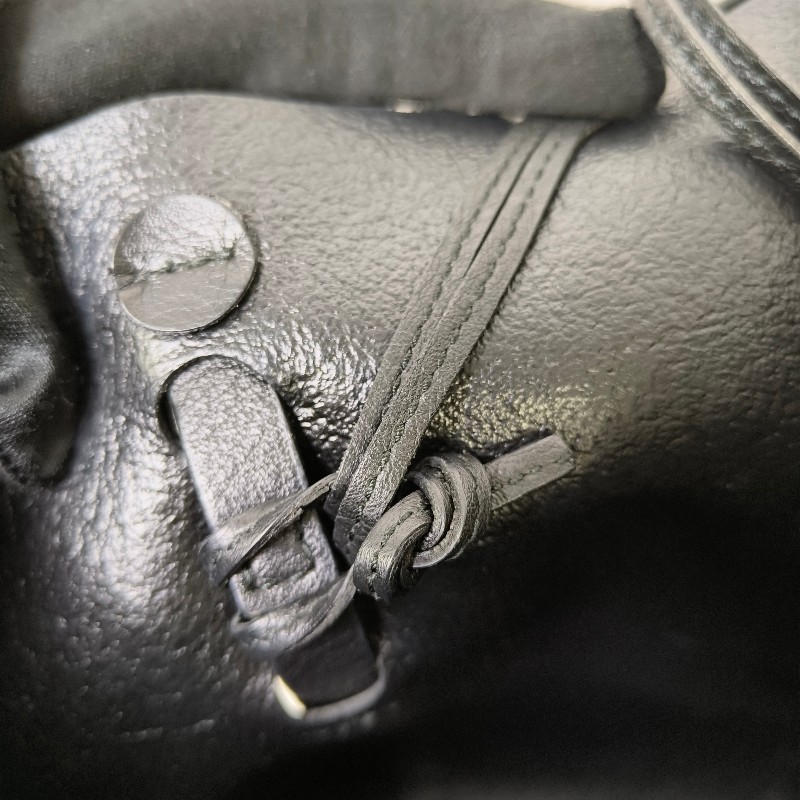 【8成新】㊣✨BALENCIAGA✨巴黎世家 （附防塵袋）黑色 印字 直立 兩用 子母包 托特包 斜背包/二手包/二手精品/保證正品🌳二手樹屋🌳-42