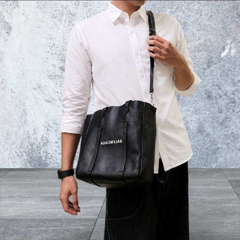 【8成新】㊣✨BALENCIAGA✨巴黎世家 （附防塵袋）黑色 印字 直立 兩用 子母包 托特包 斜背包/二手包/二手精品/保證正品🌳二手樹屋🌳-53