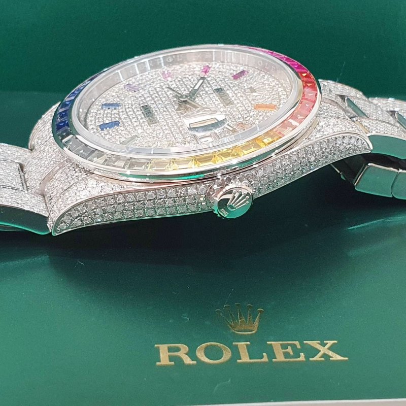 【大眾名錶】 Rolex 勞力士126300 Datejust 2024/05 後加彩虹鑽圈 精鑲 大眾名錶B1324-5
