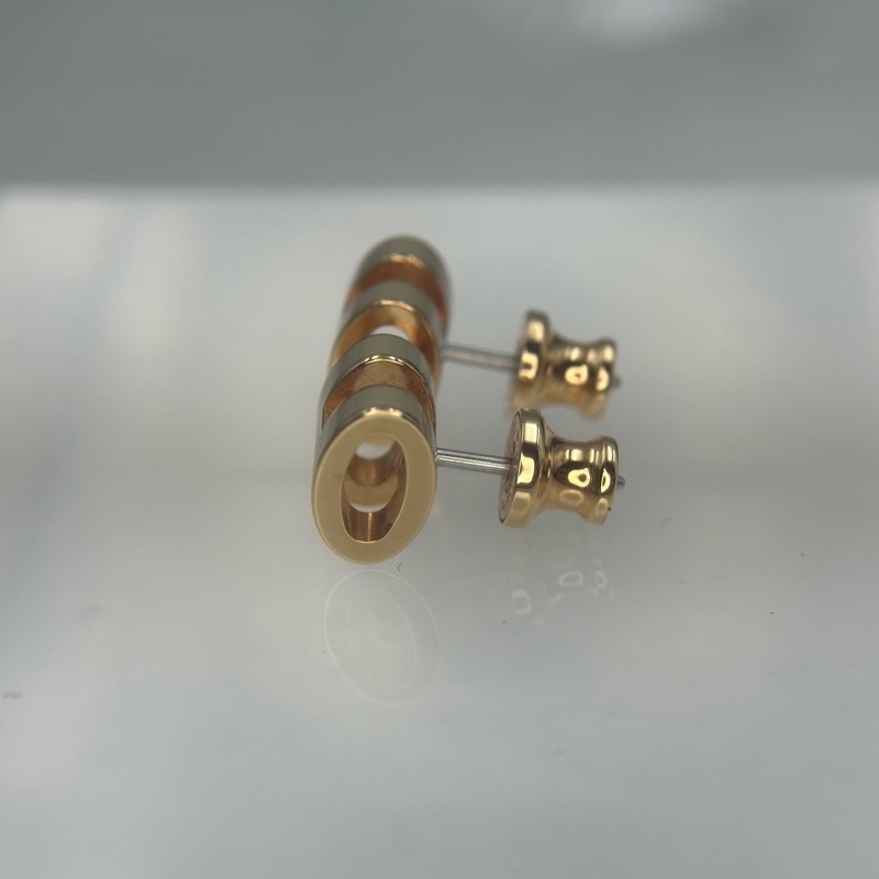 Hermès 愛馬仕 奶茶色琺瑯H耳釘 🈚附件-1