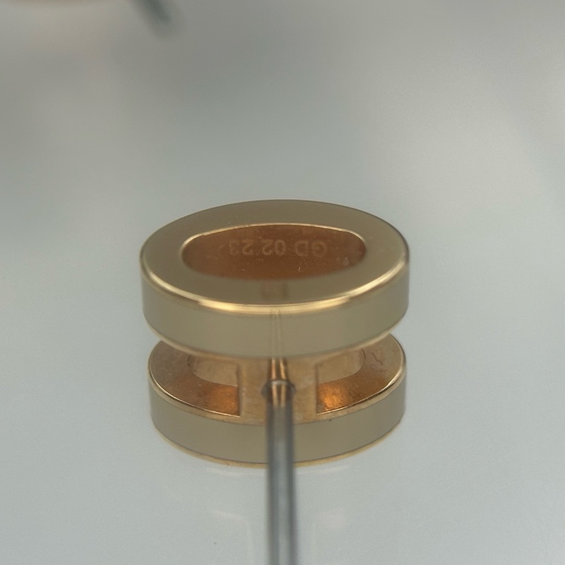 Hermès 愛馬仕 奶茶色琺瑯H耳釘 🈚附件-5
