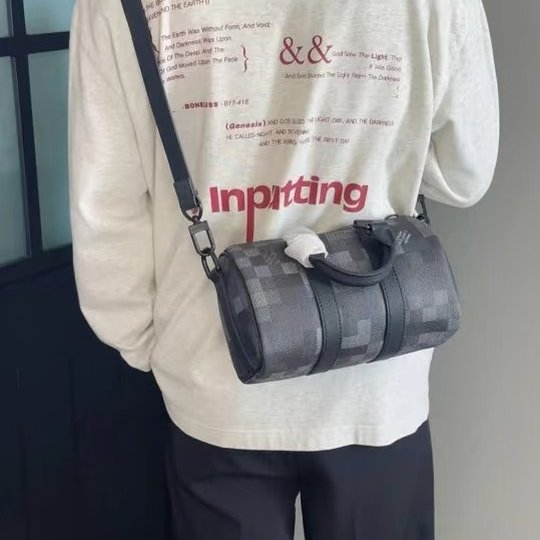 LOUIS VUITTON KeepAll 25 - 像素棋盤格黑-1