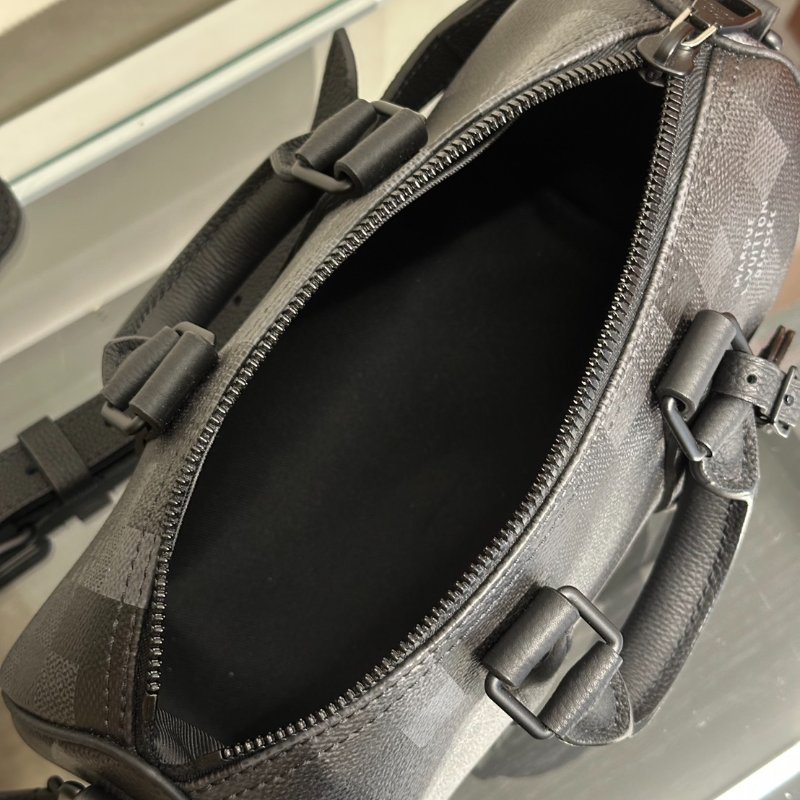 LOUIS VUITTON KeepAll 25 - 像素棋盤格黑-8