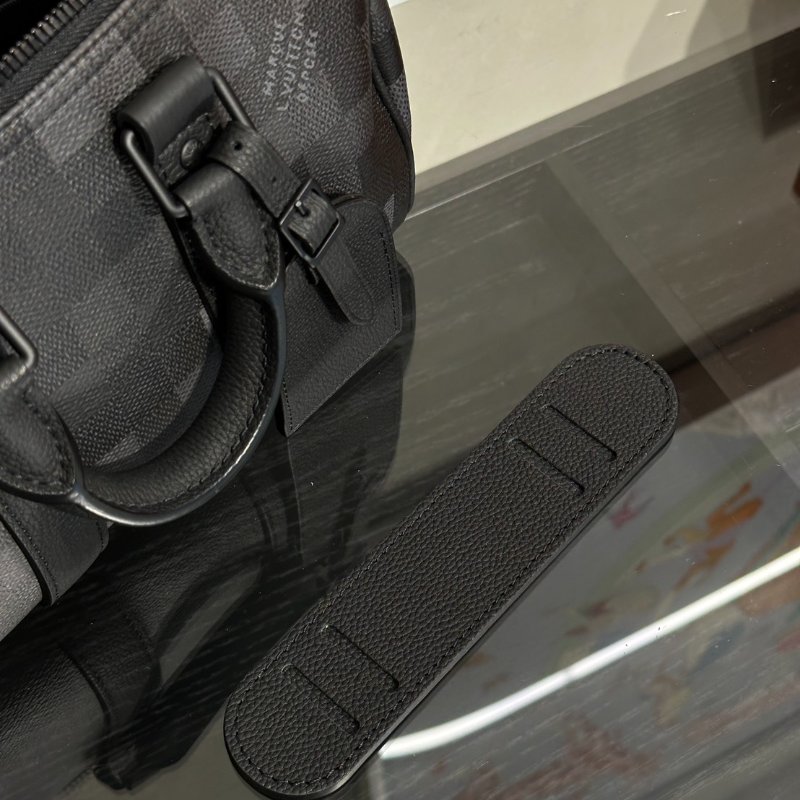LOUIS VUITTON KeepAll 25 - 像素棋盤格黑-9