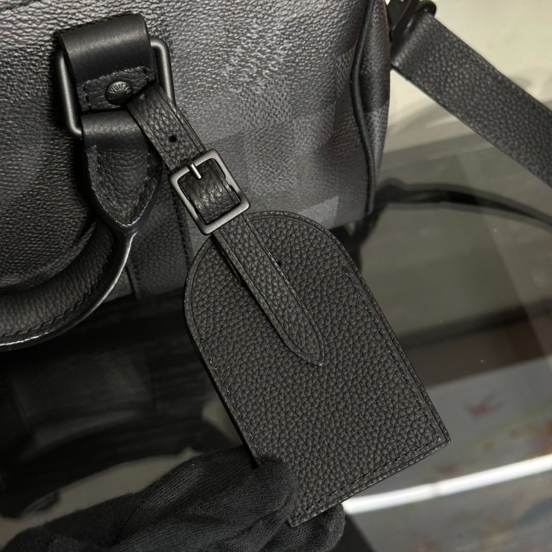 LOUIS VUITTON KeepAll 25 - 像素棋盤格黑-10