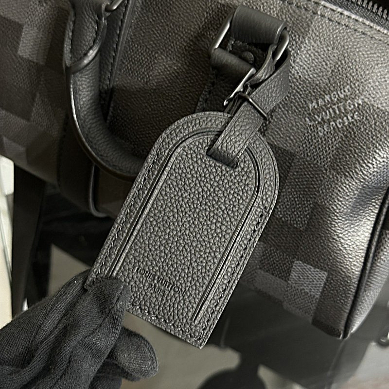 LOUIS VUITTON KeepAll 25 - 像素棋盤格黑-11