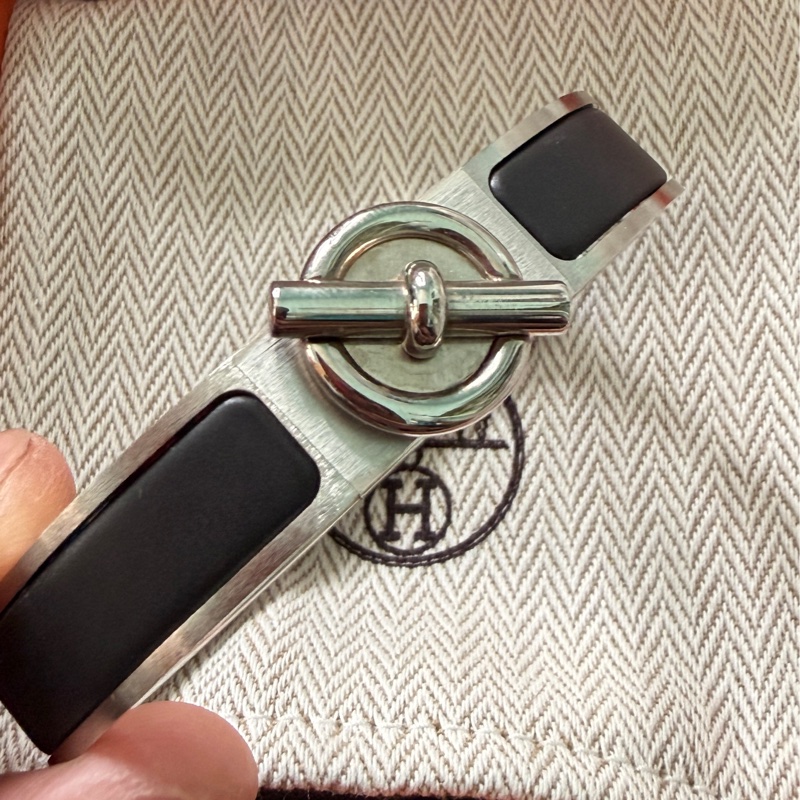 HERMES Trench黑色手環-4