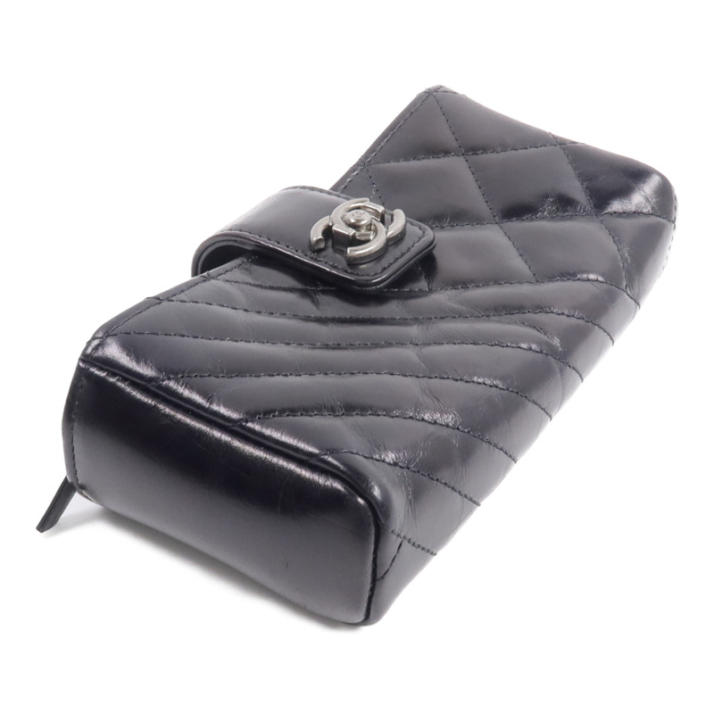 CHANEL 牛皮皮革CC O-Mini Phone Pouch零錢包-3