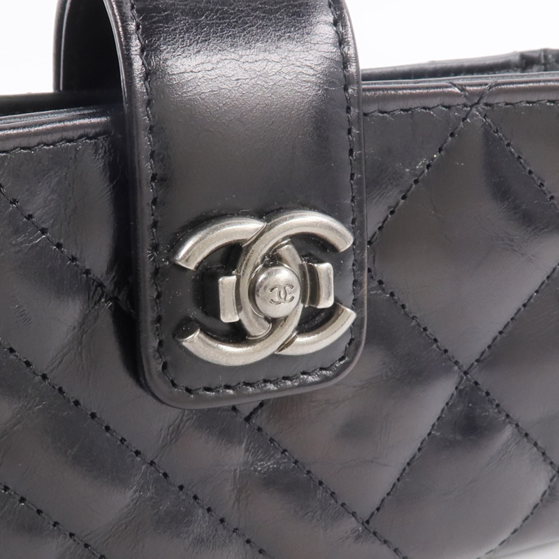 CHANEL 牛皮皮革CC O-Mini Phone Pouch零錢包-10