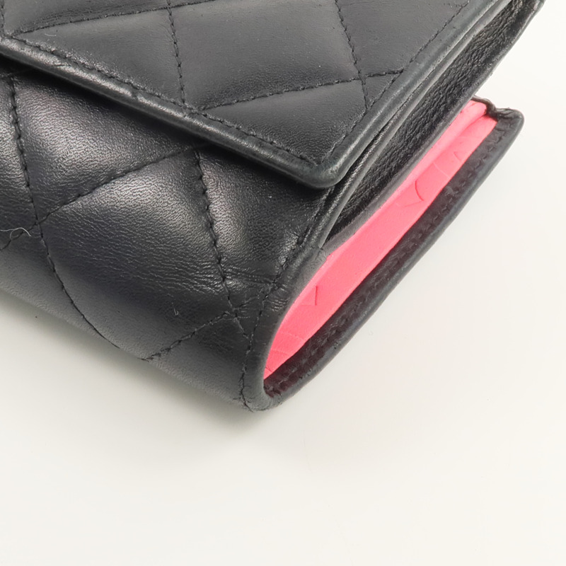 CHANEL 牛皮皮革Cambon Wallet錢包-14