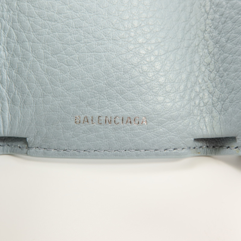 BALENCIAGA 牛皮皮革Tri-fold Compact Wallet錢包-11