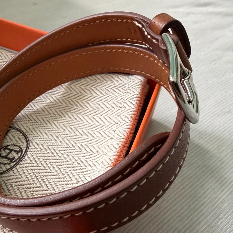 HERMES Etriviere Double Tour焦糖色手環-1