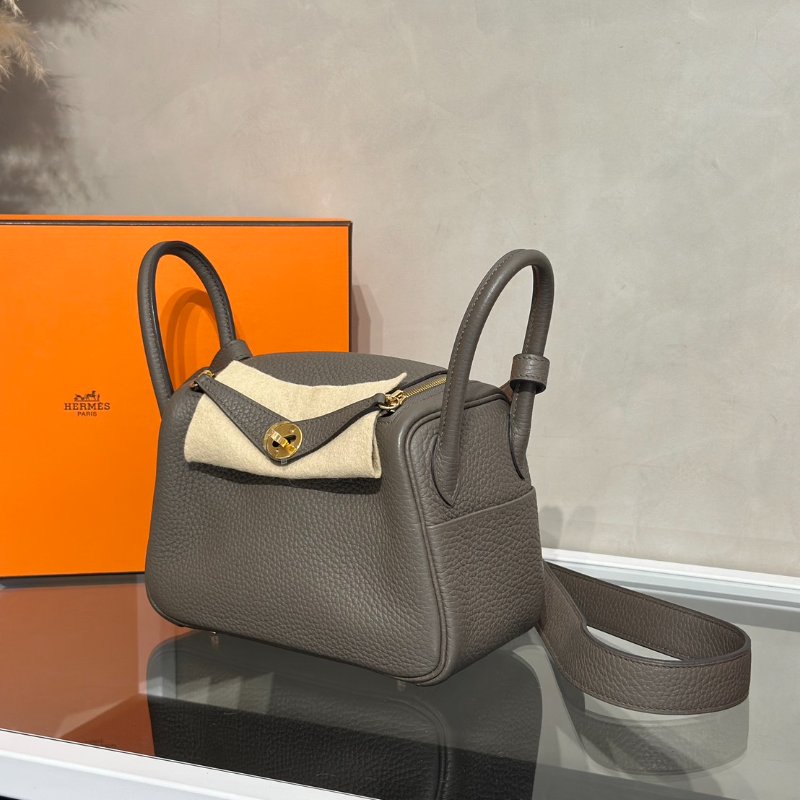 HERMES Mini Lindy - 錫器灰金 Y-3