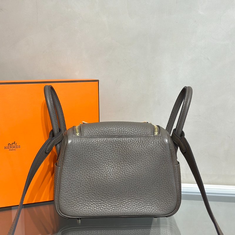 HERMES Mini Lindy - 錫器灰金 Y-4