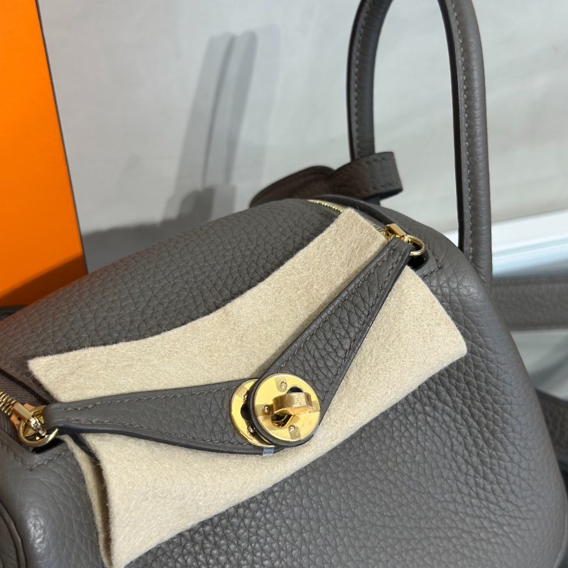 HERMES Mini Lindy - 錫器灰金 Y-6
