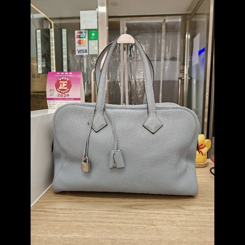 Hermes Victoria 35 亞麻藍