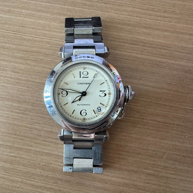Cartier Pasha 2324 Stainless steel White watch 腕錶-0